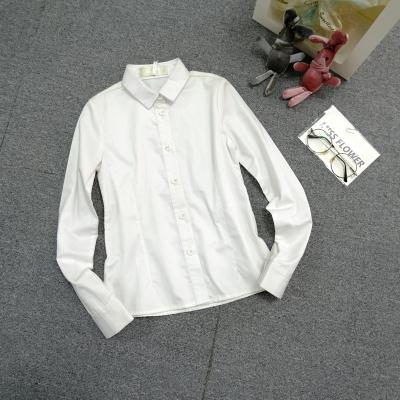 China School Manufauturer Children's School Uniforms Tops White Shirts Girls School Uniform For Kids for sale