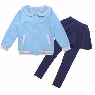 China Winter Warm White Blue White Blue School Uniform Sportswear School Uniform Sportswear TC Manufacturer China for sale