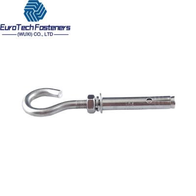 China Uitbreidingshoek Concrete hook Ankerbolt M6 M8 M10 Hookbolt L J Type Grade 8.8 10.9 12.9 Te koop