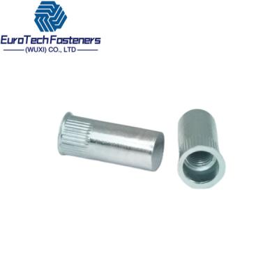 China Plain Knurled Netting Nut van roestvrij staal Flat Head Threaded Rivet Screw Insert M3 M4 M5 M6 M8 M10 M12 Te koop