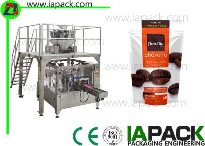 China Empaquetadora rotatoria de pie de la empaquetadora del bolso de la cremallera de los granos de café con la escala de la Multi-cabeza en venta