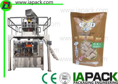 China Pet Biscuits Granule Packing Machine , Rotary Packing Machine 380V 3 Phase for sale