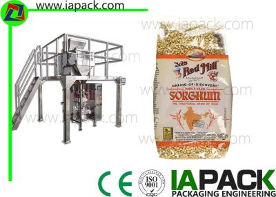 China Punch Grain Packaging Machine 1500 Watt Automatically with Multihead Weigher for sale