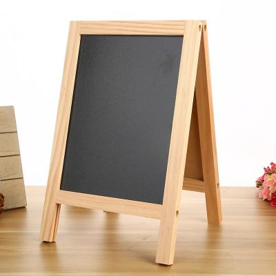 China Eco - Friendly Double Sided Small Wooden Blackboard Wooden Writing Board Message Table for sale