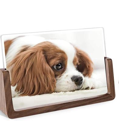 China Retro Rustic Wall Picture Frame Brown Photo Desk Frame Pieces With Cushion for sale