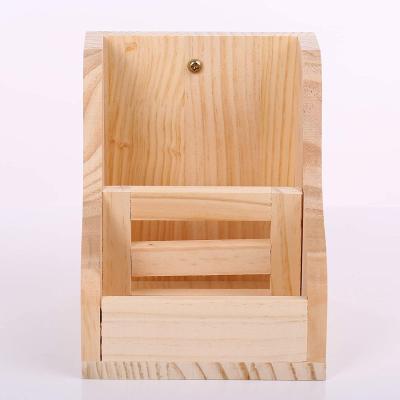 China Liveable Wooden Pet Bowl Small Indoor Animal Feeder Hay Rabbit Holder Bowl Pet Self-Feeding Box for sale