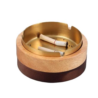 China China Custom Retro Metal Ashtray Luxury Silicone Logo Lip With Lid Portable Custom Pocket Cigar Glass Wood Ashtray for sale