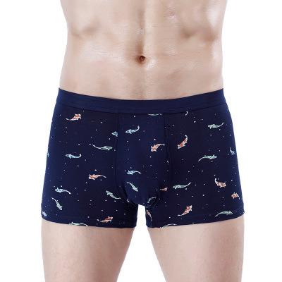 China New Design Antibacterial Cotton Mid Waist Mens Underwear Pattern Colorful Men Boxer Breathable Brief In Shantou for sale