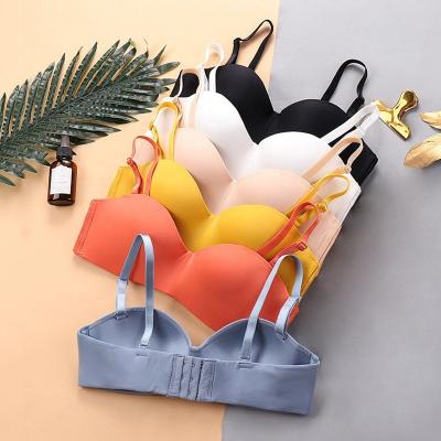 China QUICK DRY girls shape simple solid color push up wireless comfort women T-shirt bra seamless bra for sale