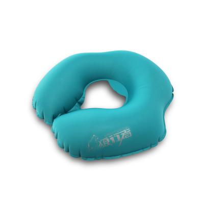 China Non-Toxic Fashionable TPU Inflatable Pillow Travel Neck Pillow Inflatable U Shaped Foldable Bag for sale