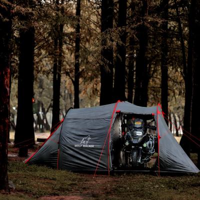 China Extended Type Motorcycle Hiking Tent Cloud Touring Car Double Layers Motorcycle Storage 2 Man Outdoor Camping Tent for sale