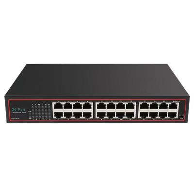 China Telecommunication 24 Port 100M Switch Enterprise Class Network Splitter Iron Shell Ethernet Switch Rack Type for sale