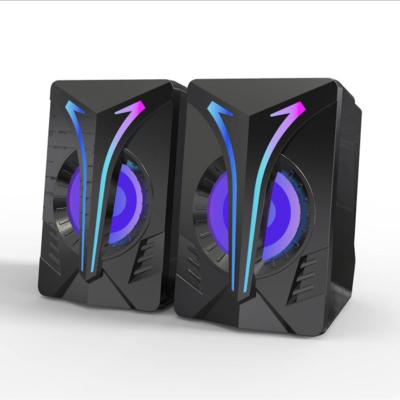 China EZCast Wholesale OEM Colorful Lightweight Speaker Magnetic Stereo RGB Loud Subwoofer Wired Speaker For Computer Home for sale