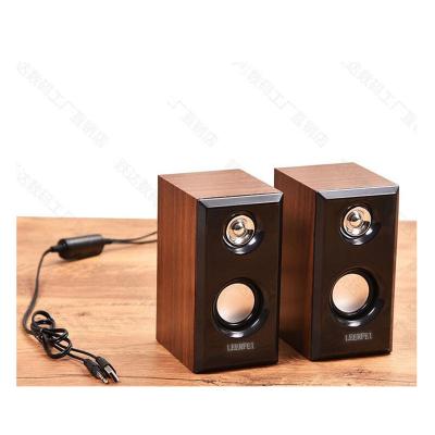 China EZCast OEM Wholesale Home Audio System Speaker PC Computer Mini Digital USB Desktop Wooden Premium Speaker for sale