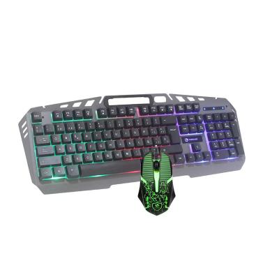 China Teclado USB Backlit Gaming Keyboard and Mouse Bundle Parchute 104 Internet Key Optical Gaming Keyboard for sale