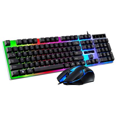 China Anti-Drop Factory OEM Glow LED Games Keyboard Mouse Set Desktop Computers and Laptops for sale