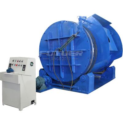 China Factory hot sale industrial machine recycling scrap aluminum alloy and copper smelting rotary tilting furnace for casting ingot for sale