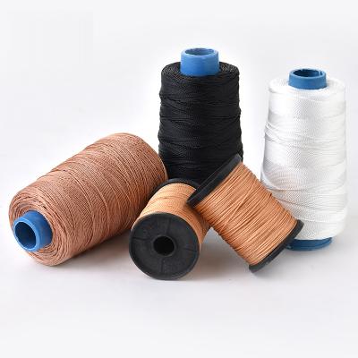 China 0.8mm Wholesale Viable Manual Wax Waterproof Nylon Three Color Leather Shoe Leather Sewing Thread Car Cushions for sale