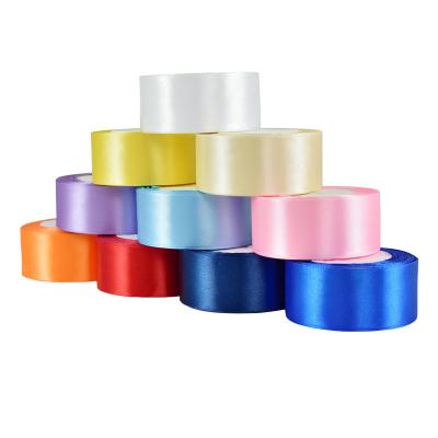 China Hot Selling 4cm Eco-friendly 10 Colors Recycled Ribbon Christmas Birthday Wedding Gift Ribbon By Nylon Colorful Custom Decorations for sale