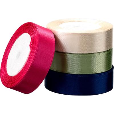 China Ribbon 2.5cm Wide High Quality Viable Colors Roll Decorative Material Widely Used For DIY Garment Accessories Polyester Ribbon for sale