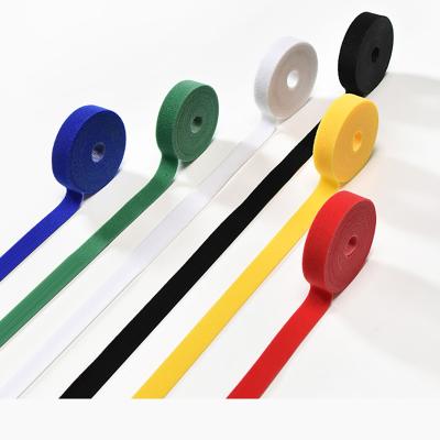 China Wholesale Cabinet Viable High Quality Self Adhesive Velcro Computer Case Double Sided Cable Data Strip Color Can Be Customized for sale