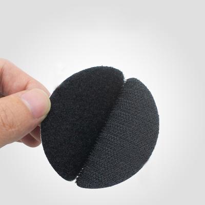 China High Quality 1CM Black And White Double Sided Self Adhesive Viable Hook And Loop Sofa Stick Houses Used Around Shape Velcro Pantch for sale