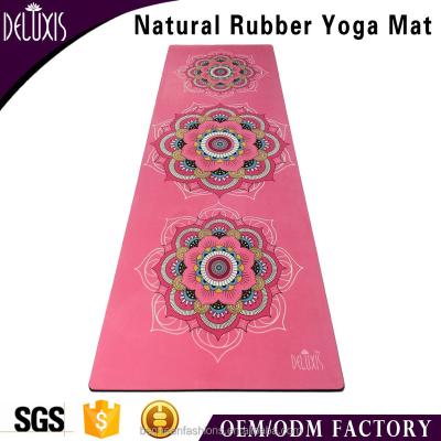 China Yoga Exercises Indian Mandala Inspirational Full Color Printed Microfiber Suede Meditation Yoga Mat for sale