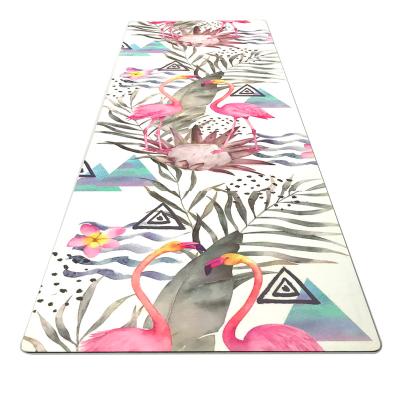 China 2019 newest custom printed eco friendly yoga mat natural rubber yoga mat with logo custom size for sale