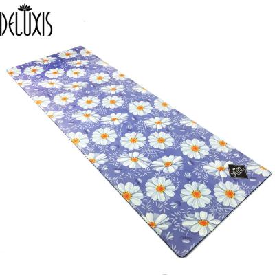 China DELUXIS Gym Washable Rubber Design Your Own Yoga Mat Wholesale Custom Size for sale