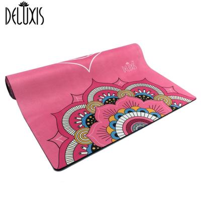 China Private label non-slip washable natural rubber multi color eco print custom yoga mat thickly popular for sale