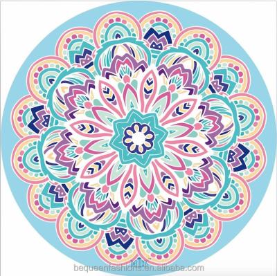 China Durable Wholesale Digital Printed Custom Yoga Mat Round Meditation Yoga Mat for sale