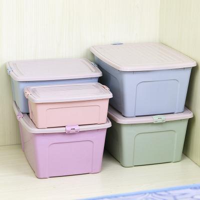 China Sustainable Household Plastic Fashion Storage Bins Storage Boxes And Bins Plastic Food Container Rectangle for sale