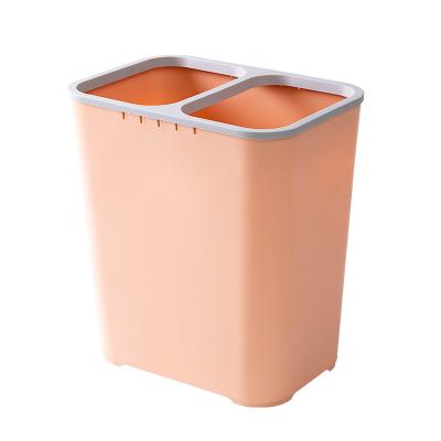 China Rolling Type Cover Hotel Room Sorting And Recycling Rubbish Bins Trash Cans for sale