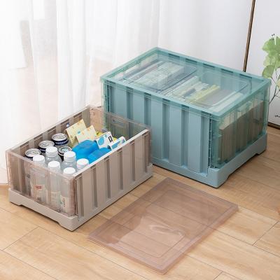 China Cheap Wholesale Plastic Collapsible Organizer Folding Viable Storage Box Household Trash Storage Toys Rectangle for sale