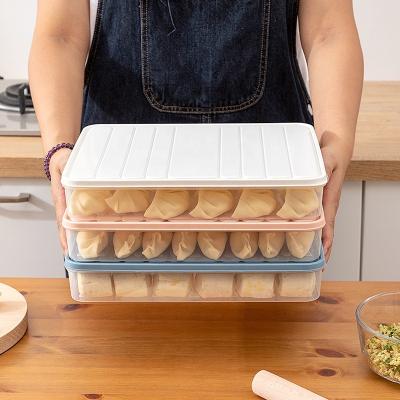 China Plastic Freshness Preservation Containers For Food Kitchen Refrigerator Dumpling Stackable Food Storage Containers With Lids for sale