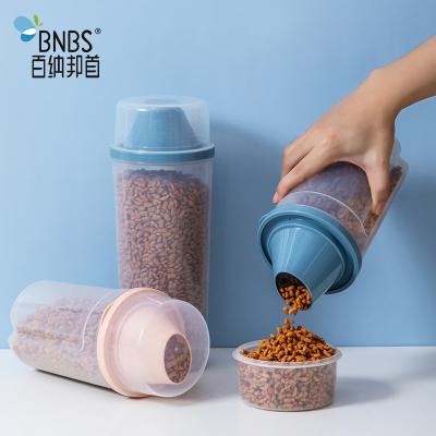 China Airtight Plastic Cat Bird Kibble Food Container Kitchen Support Freshness Keeping Cat Pet Food Storage Containers Freshness Keeping for sale