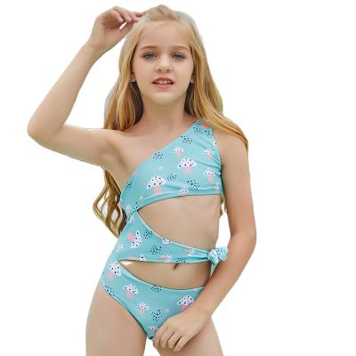 China Plus Size Made In China Cut Off One Shoulder Strappy One Piece Bikini Swimwear For Kids for sale