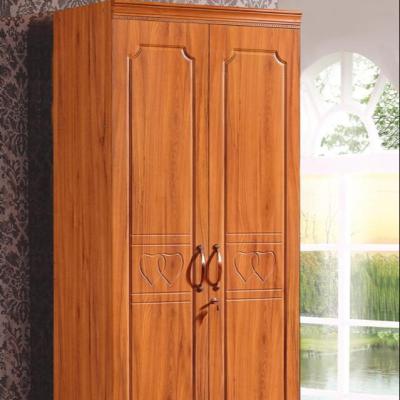 China Porcelain MDF Bedroom Wardrobe Wooden Cheap Durable Wardrobe 2 Adjustable (Height) Door 3 4 for sale