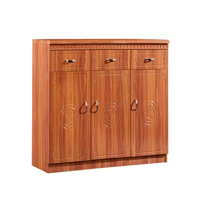 China Elegant Wooden Living Room Drawer Cabinet 3 Door Shoe Cabinet Factory for sale