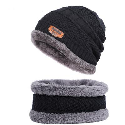 China COMMON COMMON Winter Beanies Scarf Covers Warm Loose Mask Hood Men Knitting Hat for sale