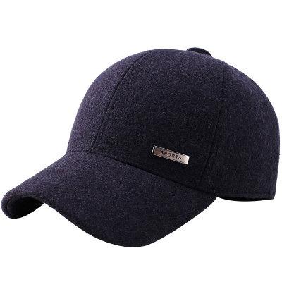 China Winter JOINT Custom Men Peaked Hat Warm Wool Hearing Protection Hat Baseball Cap for sale