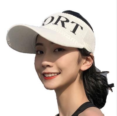 China breathable & waterproof breathable & Waterproof 100% Cotton Knitted Visor Hats With Embroidery Logo for sale