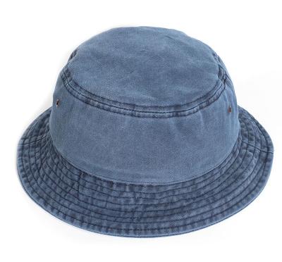 China Custom Washed 100% Cotton Sun Umbrella Bucket Hat for sale