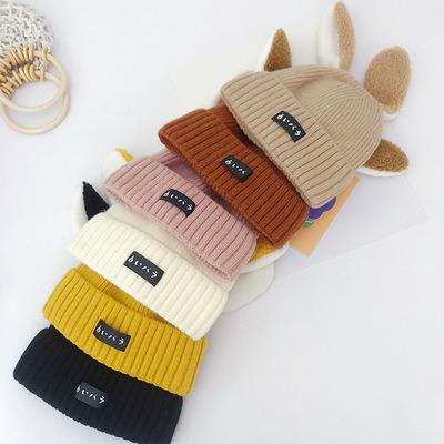 China Women'S JOINT Cute Rabbit Ears Thicken Winter Beanie Hats Warm Woolen Knitted Skull Hats for sale