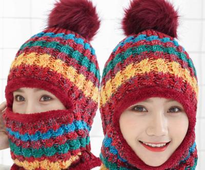 China Student Warm Street Autumn Winter Woolen Knitcap Letter Checked Baton Fabric Fashion Checked Cold Hat for sale