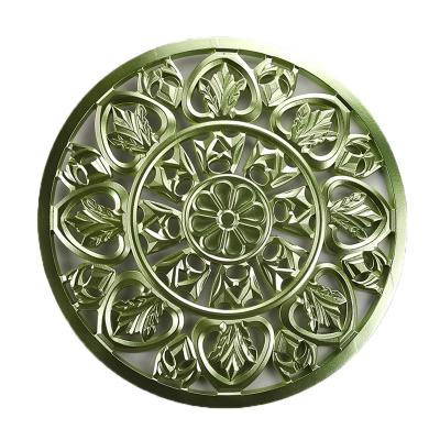 China Minimalist Trendy Custom MDF Cut Out Rustic Round 3D Wall Hanging Plaque Home Decor For Living Room for sale