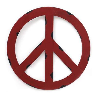 China Europe Peace Sign Red Decorative Sign Door Home Ornament Wall Hanging Decoration Home Decor for sale