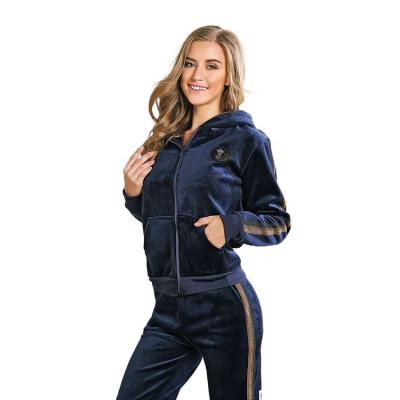 China Viable Wholesale Women's Jogging 2 Piece Suit Sets Designers Blue And Green Color Women Jogging 2Pieces Suit for sale