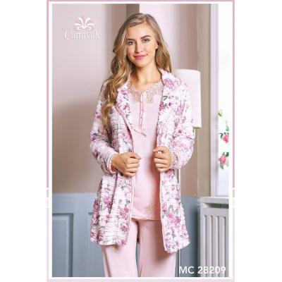 China Best Fashion Cotton Thermal Welcome Pajamas Woman Made In China Women's 3 Piece Pajama Set for sale