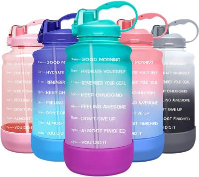 China 2.2L Large BPA Free Gradient Gym Motivational Fitness Sports Plastic for sale